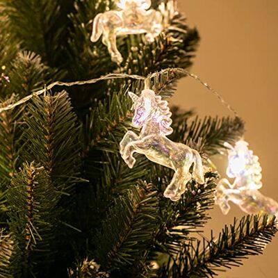 DecoKing 10-delad LED-ljuskedja med timer varm vit girlang enhörning regnbåge ponny DecoKing 10-delad LED-ljuskedja med timer varm vit girlang enhörning regnbåge ponny