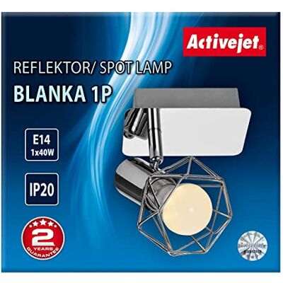 ActiveJet AJE-BLANKA 1P väggbelysning avsedd för inomhusbruk silver E14 ActiveJet AJE-BLANKA 1P väggbelysning avsedd för inomhusbruk silver E14