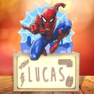 WONDEE Anpassningsbar Spider-Man-lampa, personlig Marvel Spindelmannen-nattlampa för barn, sovrum, Marvel gåva för dop, bebis, pojke, WONDEE Anpassningsbar Spider-Man-lampa, personlig Marvel Spindelmannen-nattlampa för barn, sovrum, Marvel gåva för dop, bebis, pojke,