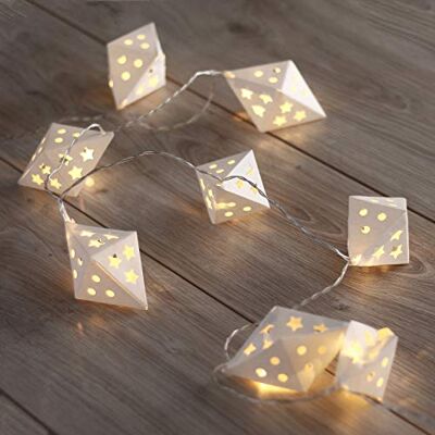 DecoKing 10 LED-ljusslingor varm vit statisk batteridriven LED-girlang trädgårdsdekoration Richi DecoKing 10 LED-ljusslingor varm vit statisk batteridriven LED-girlang trädgårdsdekoration Richi