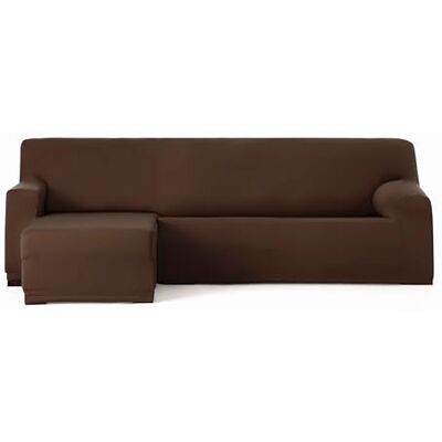 Eysa Bielastiskt sofföverdrag för schäslong med kort vänster arm framifrån brun design Harlem Eysa Bielastiskt sofföverdrag för schäslong med kort vänster arm framifrån brun design Harlem