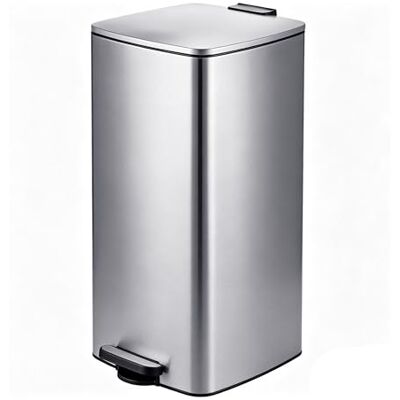 Relaxdays soptunna, 60 l, kök, avtagbar innerhink, pedal, silver soft-close, rostfritt stål Relaxdays soptunna, 60 l, kök, avtagbar innerhink, pedal, silver soft-close, rostfritt stål