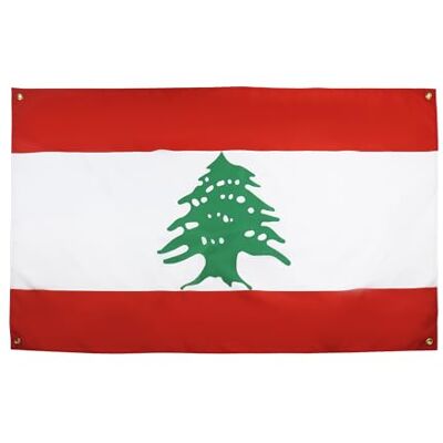 AZ FLAG Libanesisk flagga 150x90 cm med 4 öljetter, libanesisk flagga för balkong eller vägg AZ FLAG Libanesisk flagga 150x90 cm med 4 öljetter, libanesisk flagga för balkong eller vägg