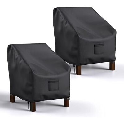 Mrrihand uteplats stolskydd vattentätt, djupt lounge-sätesskydd, slitstark utomhus gräsmatta uteplats möbelöverdrag (78 cm B x 96 cm D x 76 cm H – 2-pack) Mrrihand uteplats stolskydd vattentätt, djupt lounge-sätesskydd, slitstark utomhus gräsmatta uteplats möbelöverdrag (78 cm B x 96 cm D x 76 cm H – 2-pack)
