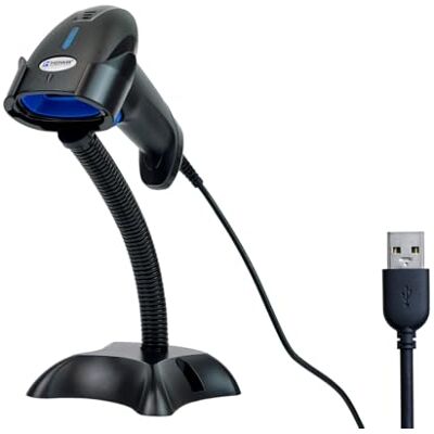 H HDWR Hardware for business Streckkodsläsare med stativ, Effektiv med automatiskt läge, 200 skanningar per sekund, IP54, Läser koder från LCD-skärmar, Prefix och suffix, omvänd kodläsning, HDWR HD10C H HDWR Hardware for business Streckkodsläsare med stativ, Effektiv med automatiskt läge, 200 skanningar per sekund, IP54, Läser koder från LCD-skärmar, Prefix och suffix, omvänd kodläsning, HDWR HD10C