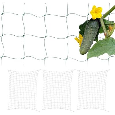 Relaxdays Ranknät, set om 4 för växthus, 180 x 270 cm, växtstöd gurkor, maskstorlek 10 cm, växthusnät, grönt Relaxdays Ranknät, set om 4 för växthus, 180 x 270 cm, växtstöd gurkor, maskstorlek 10 cm, växthusnät, grönt