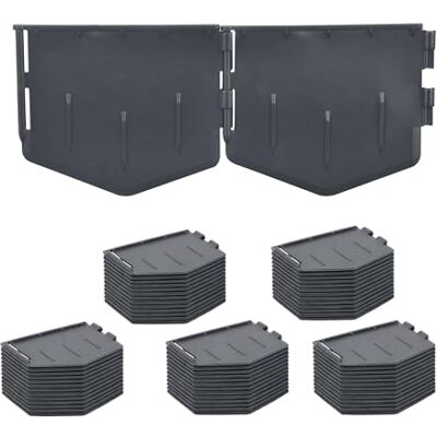Relaxdays Rabattkant, set om 70, H x B): 13 x 16 cm, 10,7 m, plast, flexibel rabattkant, rabatt och gräsmatta, svart Relaxdays Rabattkant, set om 70, H x B): 13 x 16 cm, 10,7 m, plast, flexibel rabattkant, rabatt och gräsmatta, svart