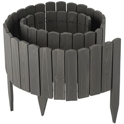 Relaxdays Flexibel trädgårdskant 200 cm, synlig höjd 30 cm, för träspikning, mörkgrå Relaxdays Flexibel trädgårdskant 200 cm, synlig höjd 30 cm, för träspikning, mörkgrå