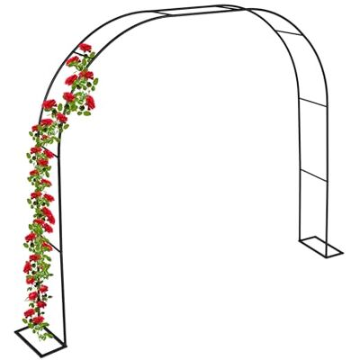 Relaxdays trädgårdsberså metall, HWD: 210 x 280 x 40 cm, rosbåge, valvspaljé för klätterväxter och blommor, svart, stål Relaxdays trädgårdsberså metall, HWD: 210 x 280 x 40 cm, rosbåge, valvspaljé för klätterväxter och blommor, svart, stål