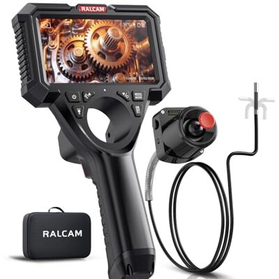Ralcam endoskopkamera med ljus, endoskopkamera med 360° rörligt huvud, 6,2 mm sond, 5-tums HD-skärm, IP67-inspektionskamera, 1,5 m serpentinrör i rostfritt stål, rörkamera för bil och hem Ralcam endoskopkamera med ljus, endoskopkamera med 360° rörligt huvud, 6,2 mm sond, 5-tums HD-skärm, IP67-inspektionskamera, 1,5 m serpentinrör i rostfritt stål, rörkamera för bil och hem