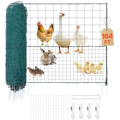VEVOR Plaststängselnät, flexibel 1,05 x 50 m tillfällig fäktning, avtagbart säkerhetsnät med stolpar, dubbla spetsar och dragpinnar, trädgårdsbäddsskydd VEVOR Plaststängselnät, flexibel 1,05 x 50 m tillfällig fäktning, avtagbart säkerhetsnät med stolpar, dubbla spetsar och dragpinnar, trädgårdsbäddsskydd