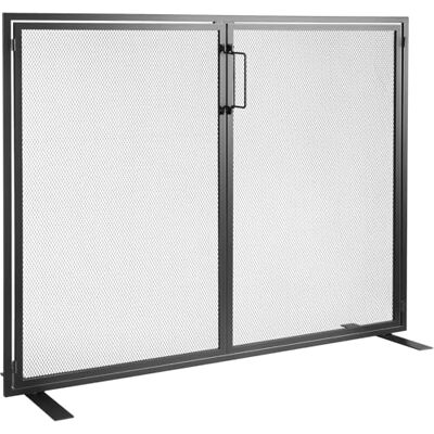 VEVOR Öppen spis skärm 1 panel med dörr, robust järnnät öppen spis, 990 (L) x 780 (H) mm gnistskyddsöverdrag, enkel installation, fristående brandstaket galler för vardagsrum heminredning modern VEVOR Öppen spis skärm 1 panel med dörr, robust järnnät öppen spis, 990 (L) x 780 (H) mm gnistskyddsöverdrag, enkel installation, fristående brandstaket galler för vardagsrum heminredning modern