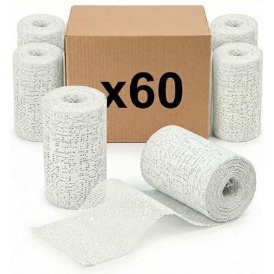 KMINA Gipsbindor för Pyssel, Snabbhärdande, Vita, 10 cm x 2,7 m 60 st, Bomullsgasväv med Naturgips, Latexfri och Lätt att Forma, för Kroppsavgjutningar, Skulpturer och Kreativt Skapande KMINA Gipsbindor för Pyssel, Snabbhärdande, Vita, 10 cm x 2,7 m 60 st, Bomullsgasväv med Naturgips, Latexfri och Lätt att Forma, för Kroppsavgjutningar, Skulpturer och Kreativt Skapande