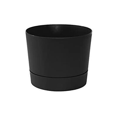 Root & Vessel Majestic Rund kruka med låg profil, mid-century modern-look, 21,5 cm, mattsvart Root & Vessel Majestic Rund kruka med låg profil, mid-century modern-look, 21,5 cm, mattsvart