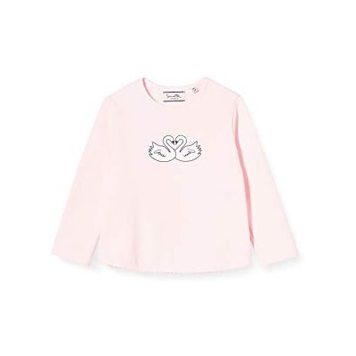 Sanetta Flicka Fiftseven ljusrosa vit tröja med återhållsam svankonstverk i rosa Fiftyseven, ROSA, 68 cm Sanetta Flicka Fiftseven ljusrosa vit tröja med återhållsam svankonstverk i rosa Fiftyseven, ROSA, 68 cm