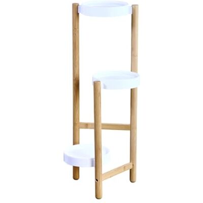 Kesper blomställ, material: FSC-certifierad bambu, mått: B: 28 x H: 70 x D: 34 cm, färg: natur/vit 17275 Kesper blomställ, material: FSC-certifierad bambu, mått: B: 28 x H: 70 x D: 34 cm, färg: natur/vit 17275