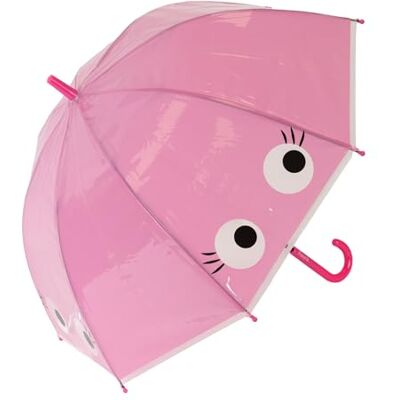 FISURA – Transparent barnparaply i rosa med “ögon”-design och automatisk öppning. Presentidé för barn med en diameter på 67,5 cm, ger roligt skydd på regniga dagar. FISURA – Transparent barnparaply i rosa med “ögon”-design och automatisk öppning. Presentidé för barn med en diameter på 67,5 cm, ger roligt skydd på regniga dagar.