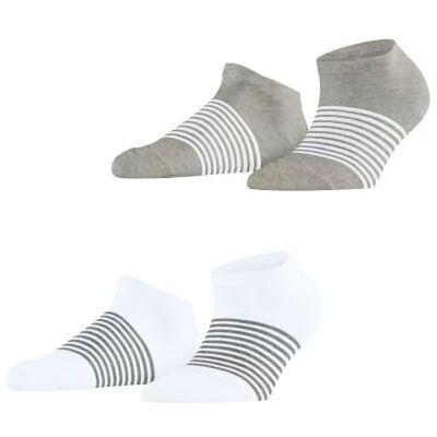 ESPRIT sneakerstrumpor för kvinnor (2-pack), Flerfärgad vit Storm Grey 0040, 39-42 EU ESPRIT sneakerstrumpor för kvinnor (2-pack), Flerfärgad vit Storm Grey 0040, 39-42 EU