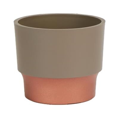 The HC Companies Kruka, hantverkare brungrå med kopparbotten, 13 cm The HC Companies Kruka, hantverkare brungrå med kopparbotten, 13 cm