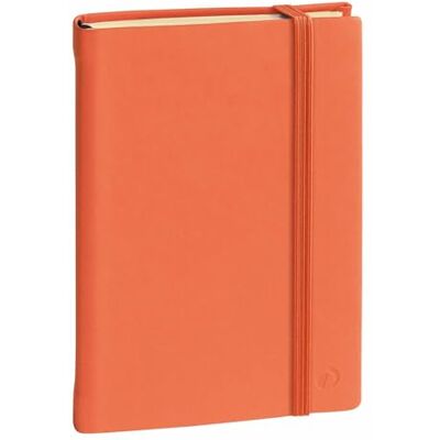 QUO VADIS Kollektion: Silk Carnet 15 linjerad med elastisk 10x15 cm aprikos orange QUO VADIS Kollektion: Silk Carnet 15 linjerad med elastisk 10x15 cm aprikos orange