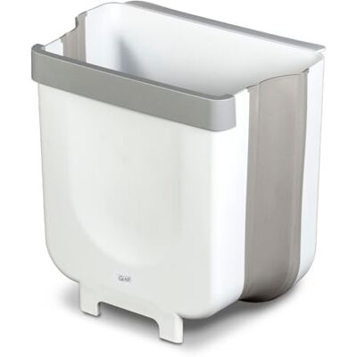 Glad Roomate hopfällbar avfallskorg Kompakt resepapperskorg med platsbesparande utbyggbar design Avfallskorg för inomhus- och utomhusbruk, 2 gallon, vit Glad Roomate hopfällbar avfallskorg Kompakt resepapperskorg med platsbesparande utbyggbar design Avfallskorg för inomhus- och utomhusbruk, 2 gallon, vit