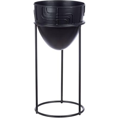 GILDE ytterkruka labyrint av metall – matt svart – höjd 50 cm x Ø 24 cm – dekoration GILDE ytterkruka labyrint av metall – matt svart – höjd 50 cm x Ø 24 cm – dekoration