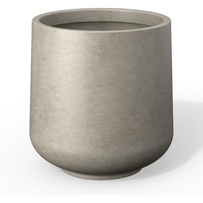 Kante 15.3" Dia Round Concrete Planter, Outdoor Indoor Large Plant Pots Containers with Drainage Hole and Rubber Plug for Home Garden Patio, Buff Concrete Kante 15.3" Dia Round Concrete Planter, Outdoor Indoor Large Plant Pots Containers with Drainage Hole and Rubber Plug for Home Garden Patio, Buff Concrete