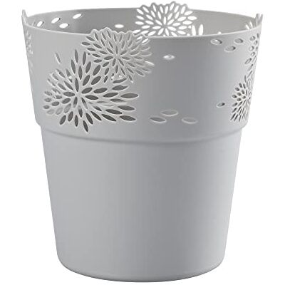 VERDENIA Aster blomkruka lätt blomkruka blomkruka design dekorativ kruka för växter för inomhus av plast genombrutna mönster många färger många storlekar 11,5 cm 20521 grå VERDENIA Aster blomkruka lätt blomkruka blomkruka design dekorativ kruka för växter för inomhus av plast genombrutna mönster många färger många storlekar 11,5 cm 20521 grå