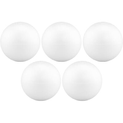MCE-Commerce A31005 frigolitkula Ø 10 cm av polystyren, slät och hållbar, 5 stycken för pyssel, modelltillverkning, kreativa projekt, vit MCE-Commerce A31005 frigolitkula Ø 10 cm av polystyren, slät och hållbar, 5 stycken för pyssel, modelltillverkning, kreativa projekt, vit