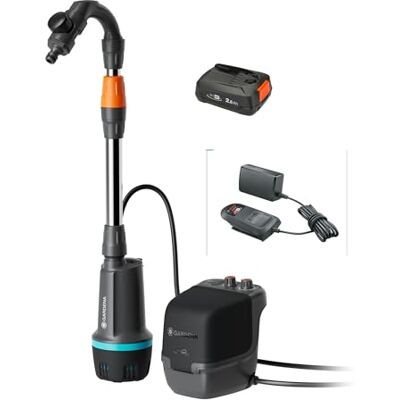 Gardena Pump för regnvattentunna 2600 Comfort 18V P4A Pumpar: Schemalagd bevattning, Steglös effektjustering, Timerfunktion, Stabil tryckteknologi, Anpassar sig efter din regnvattentunna (14604-20) Gardena Pump för regnvattentunna 2600 Comfort 18V P4A Pumpar: Schemalagd bevattning, Steglös effektjustering, Timerfunktion, Stabil tryckteknologi, Anpassar sig efter din regnvattentunna (14604-20)
