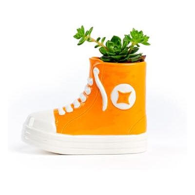Milimetrado Original blomkruka för små växter i form av en toffel, orange Milimetrado Original blomkruka för små växter i form av en toffel, orange