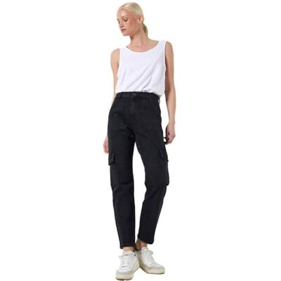 NOISY MAY NMMONI HW Utility Cargo ANK AZ329BL NOOS, svart, 27W / 34L NOISY MAY NMMONI HW Utility Cargo ANK AZ329BL NOOS, svart, 27W / 34L
