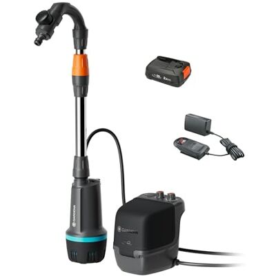 Gardena Pump för regnvattentunna 2400 Comfort Automatisk 18V P4A Pumpar: Automatisk funktion, Schemalagd bevattning, Steglös effektjustering, Timerfunktion, Stabil tryckteknologi (14605-20) Gardena Pump för regnvattentunna 2400 Comfort Automatisk 18V P4A Pumpar: Automatisk funktion, Schemalagd bevattning, Steglös effektjustering, Timerfunktion, Stabil tryckteknologi (14605-20)