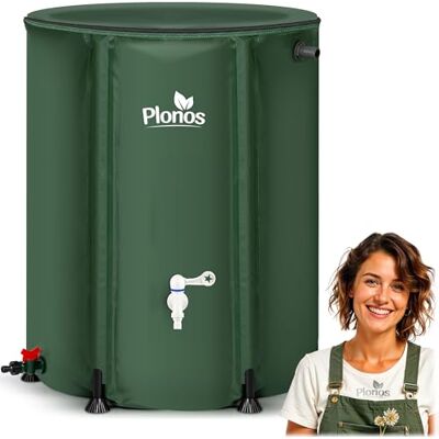 Plonos regnvattentank 500 l vattentank med avloppsventil 98 x 80 cm grön Plonos regnvattentank 500 l vattentank med avloppsventil 98 x 80 cm grön