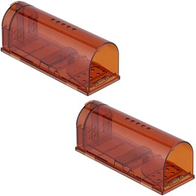 Relaxdays Live Mouse Trap, Orange, 6,5 x 17 x 6 cm Relaxdays Live Mouse Trap, Orange, 6,5 x 17 x 6 cm