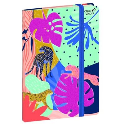 QUO VADIS Anteckningsbok djungelspirit flerfärgad linjerade sidor 15 x 21 cm vitt Clairefontaine papper fransk tillverkning QUO VADIS Anteckningsbok djungelspirit flerfärgad linjerade sidor 15 x 21 cm vitt Clairefontaine papper fransk tillverkning