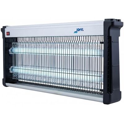 Jofel AJ55500, DT-20 elektrisk insektsdödare med 2 rör UV-LED-ljus, insektsintraktionskraft: 2 x 20 W (2 rör) Jofel AJ55500, DT-20 elektrisk insektsdödare med 2 rör UV-LED-ljus, insektsintraktionskraft: 2 x 20 W (2 rör)