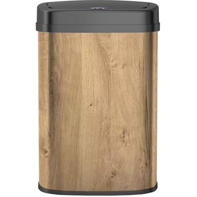 KITCHEN MOVE Automatisk köksbehållare 58L MAJESTIC Wood design trä med stor kapacitet i rostfritt stål med bandning KITCHEN MOVE Automatisk köksbehållare 58L MAJESTIC Wood design trä med stor kapacitet i rostfritt stål med bandning