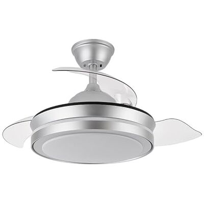Eden Silverfläkt 72W 6120lm, 3 utfällbara blad, justerbar temperatur, 32/47 x 40/91 cm Eden Silverfläkt 72W 6120lm, 3 utfällbara blad, justerbar temperatur, 32/47 x 40/91 cm