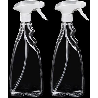ASelected 2 st genomskinliga tomma plastsprayflaskor med tunn plast 500 ml vattensprayflaska för trädgårdsrengöring och luftfräschande hårspruta ASelected 2 st genomskinliga tomma plastsprayflaskor med tunn plast 500 ml vattensprayflaska för trädgårdsrengöring och luftfräschande hårspruta