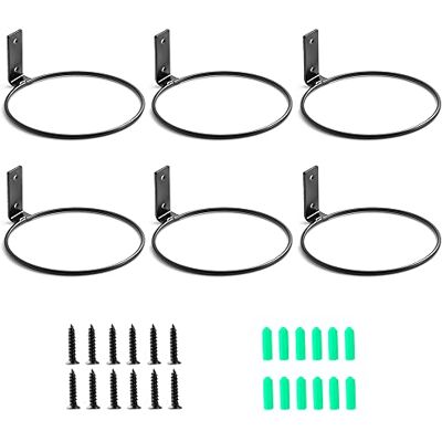 Maosen Växthållare ring 15 cm väggmonterad, 6-pack blomkrukhängare metall växtstativ hängande vinkelkorg krokar Maosen Växthållare ring 15 cm väggmonterad, 6-pack blomkrukhängare metall växtstativ hängande vinkelkorg krokar