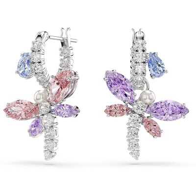 Swarovski x Ariana Grande drop örhängen, Blandade snitt, Trollslända, Flerfärgad, Rodiumpläterad Swarovski x Ariana Grande drop örhängen, Blandade snitt, Trollslända, Flerfärgad, Rodiumpläterad
