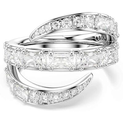 Swarovski Vienna Ring, Blandade Slipningar, Svan, Vit, Rodiumpläterad Swarovski Vienna Ring, Blandade Slipningar, Svan, Vit, Rodiumpläterad