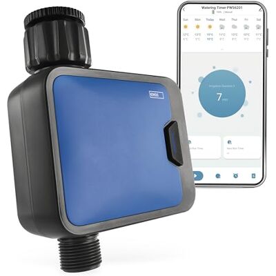 EMOS – Smart bevattningsklocka med 1 utgång med app, Bluetooth – ZigBee-Hub krävs – batteridrift – automatisk bevattningskontroll 1 min–24 h, 8 bar, 35 l/min – för 1 tum och 3/4 tum gänga EMOS – Smart bevattningsklocka med 1 utgång med app, Bluetooth – ZigBee-Hub krävs – batteridrift – automatisk bevattningskontroll 1 min–24 h, 8 bar, 35 l/min – för 1 tum och 3/4 tum gänga