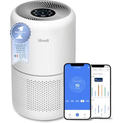 Levoit Intelligent HEPA luftrenare mot pollen- och gräsallergi, ren upp till 50 ㎡, övervakar luftkvalitet, Alexa appkontroll, 22dB tyst, 300S kärna Levoit Intelligent HEPA luftrenare mot pollen- och gräsallergi, ren upp till 50 ㎡, övervakar luftkvalitet, Alexa appkontroll, 22dB tyst, 300S kärna