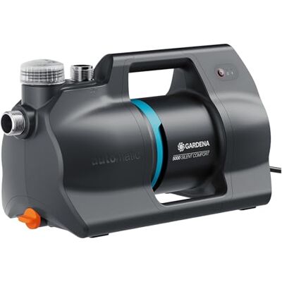 Gardena Automatisk Home&Garden Pump 5000 SilentComfort Pumpar: App-kontroll *, 36% lägre energiförbrukning**, Tyst teknik, Regn- och UV-beständigt hölje (9072-20) Gardena Automatisk Home&Garden Pump 5000 SilentComfort Pumpar: App-kontroll *, 36% lägre energiförbrukning**, Tyst teknik, Regn- och UV-beständigt hölje (9072-20)