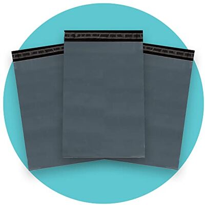 Triplast 10 x 35,6 cm plast fraktpåsar, grå (200 stycken) Triplast 10 x 35,6 cm plast fraktpåsar, grå (200 stycken)