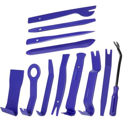 AiQInu 12 st. bilstyrsel, PP-plast, automatisk avstötning, leveransverktyg, blixtlåshållare, set för bilinteriör, skyddsdynor (Blau) AiQInu 12 st. bilstyrsel, PP-plast, automatisk avstötning, leveransverktyg, blixtlåshållare, set för bilinteriör, skyddsdynor (Blau)