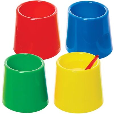 Baker Ross FN283 Stora vattenkannor utan spill 4-pack, vattenkannor för målning, vattenkannor för pyssel och konst Baker Ross FN283 Stora vattenkannor utan spill 4-pack, vattenkannor för målning, vattenkannor för pyssel och konst