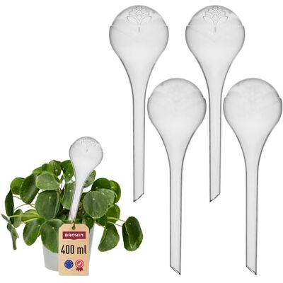 Browin 720923 bevattningskulor för växter, transparent, 4 st. Browin 720923 bevattningskulor för växter, transparent, 4 st.
